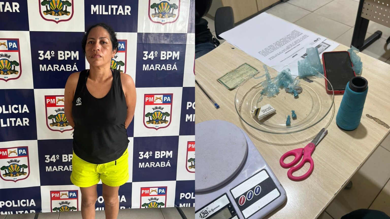 Mulher é presa em flagrante por tráfico de drogas no Bairro Amapá, em Marabá