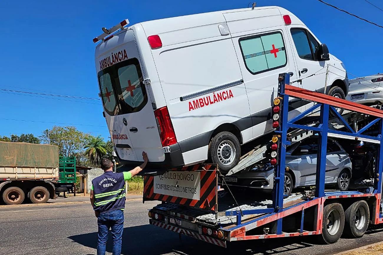 Fiscalização apreende ambulância na fronteira entre Pará e Tocantins