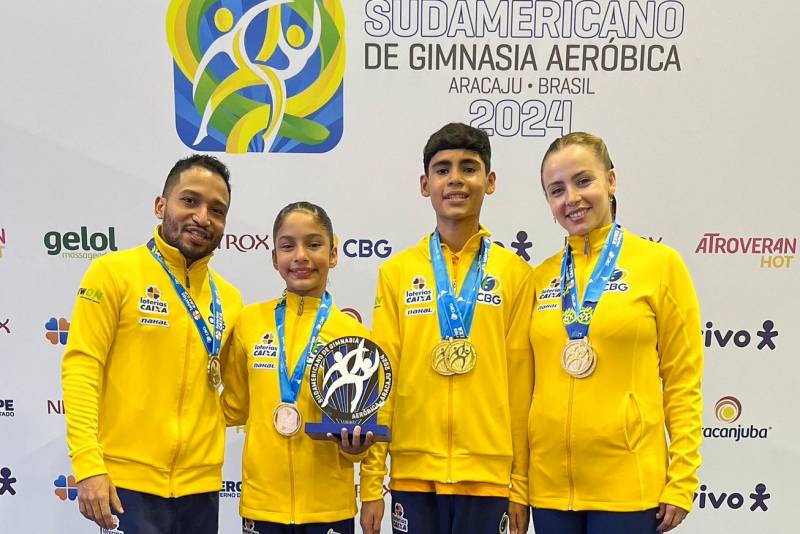 Atletas de ginástica do Pará garantem pódios representando o Brasil no Sul-Americano