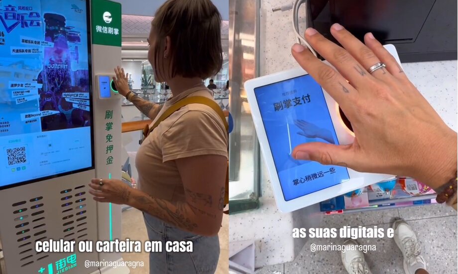 Influenciadora viraliza ao registrar pagamento com a palma da mão na China