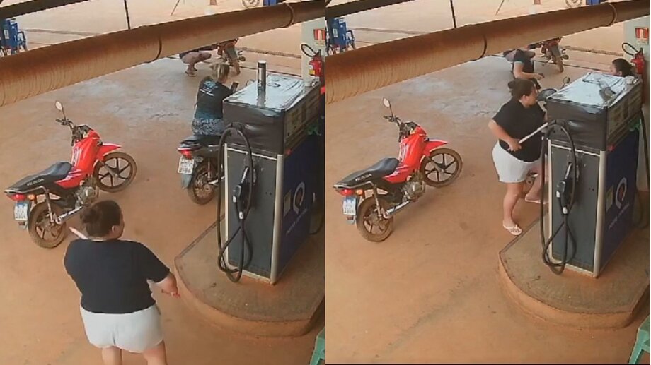 VÍDEO: mulher agride frentista após encontrar troca de mensagens com seu marido no Pará
