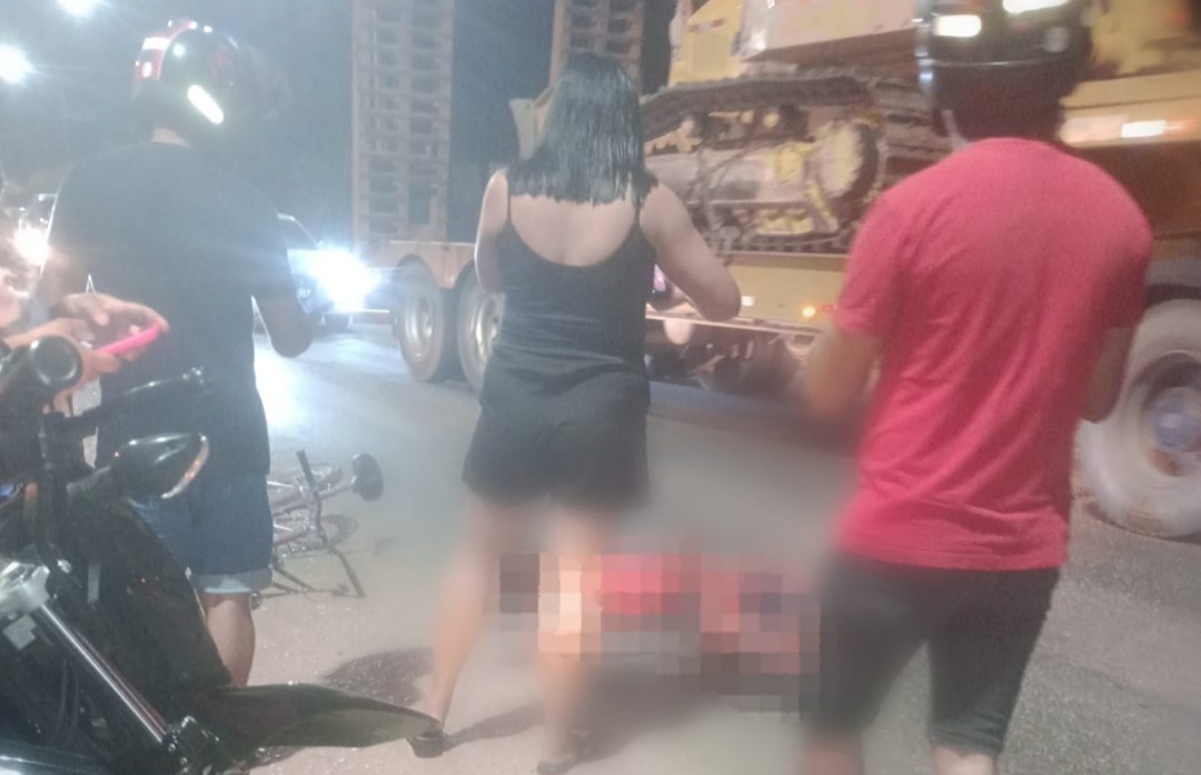 Carreta esmaga jovem ciclista na BR-222 em Marabá