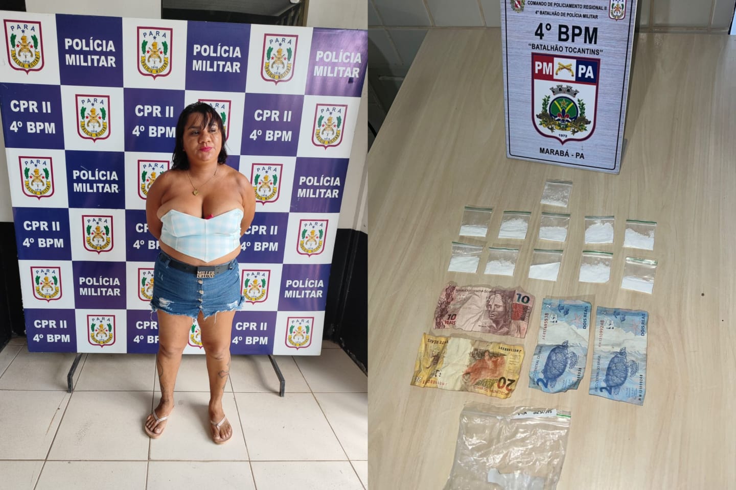 Mulher é presa com 11 papelotes de cocaína em Marabá
