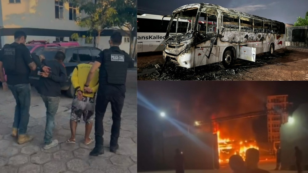 Suspeitos de incendiar e ameaçar funcionários a mando de facção são presos no Pará