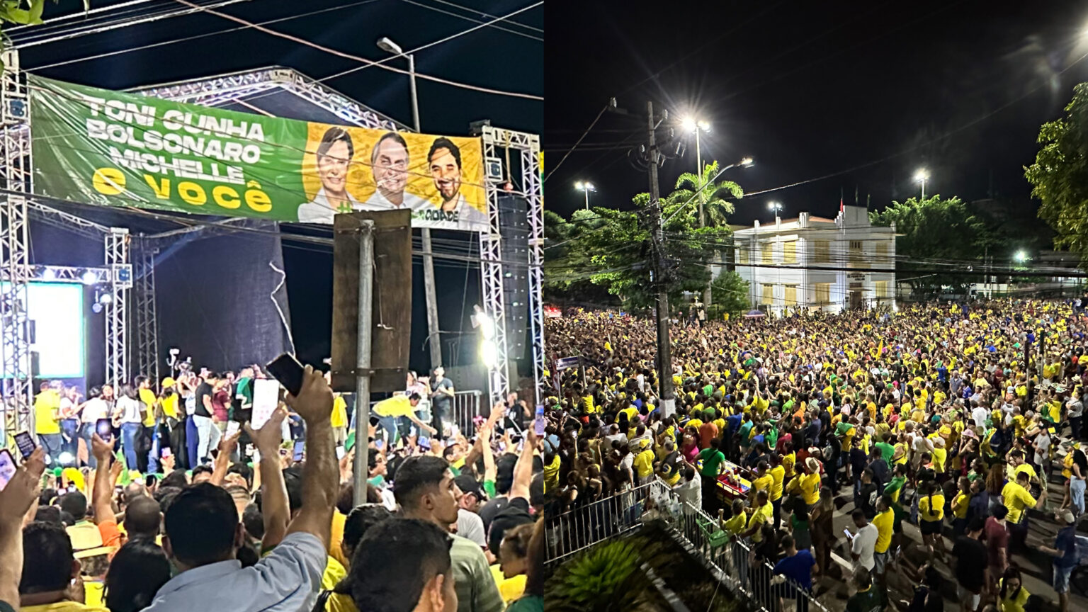 Ato com Bolsonaro, Michelle e Toni Cunha reúne mais de 3 mil apoiadores em Marabá