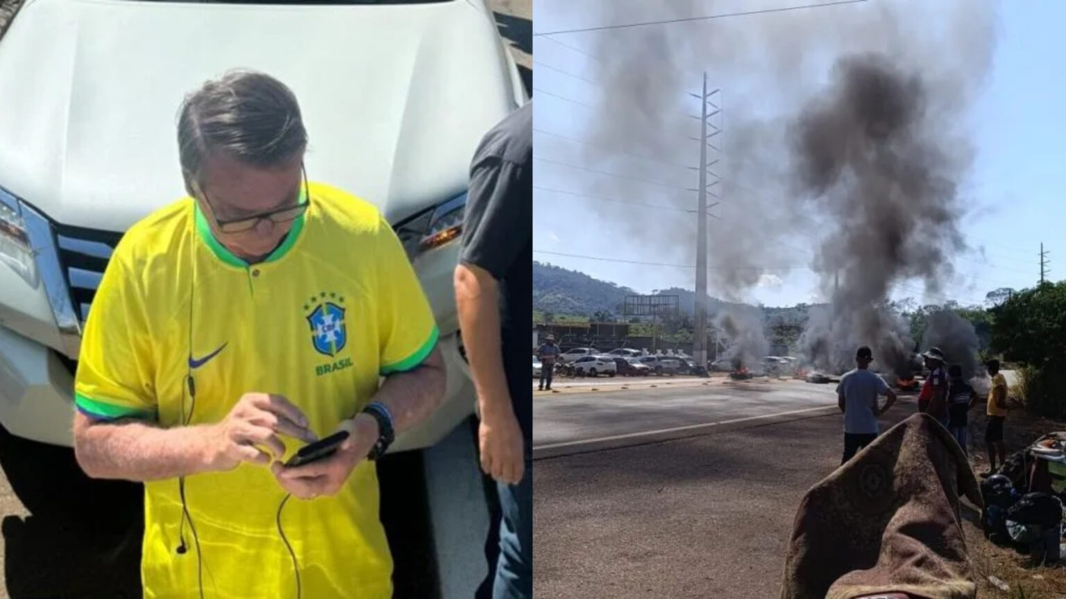 VÍDEO: Manifestantes fecham rodovia para impedir entrada de Bolsonaro em Parauapebas