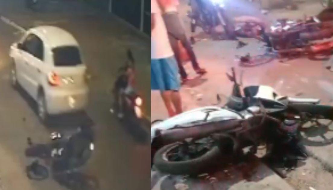 Vídeo: motorista foge após colidir com motociclista no Pará