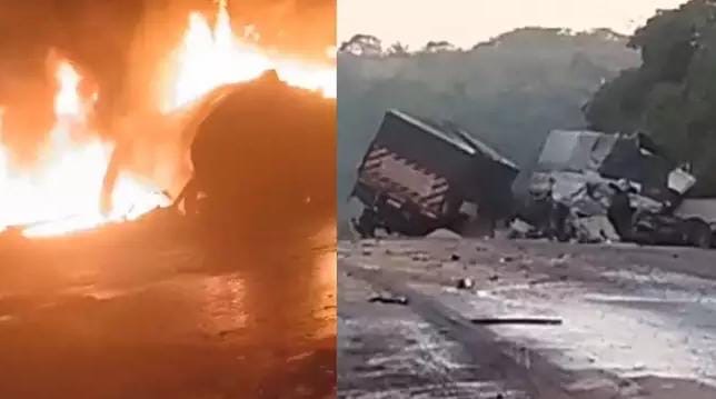 Caminhão-tanque explode em acidente fatal na BR-230