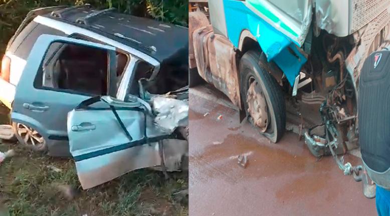 Carreta e veículo Ecosport colidem frontalmente no sudoeste do Pará