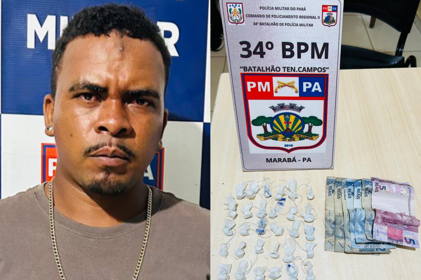 Homem é preso ao ser flagrado com drogas em Marabá
