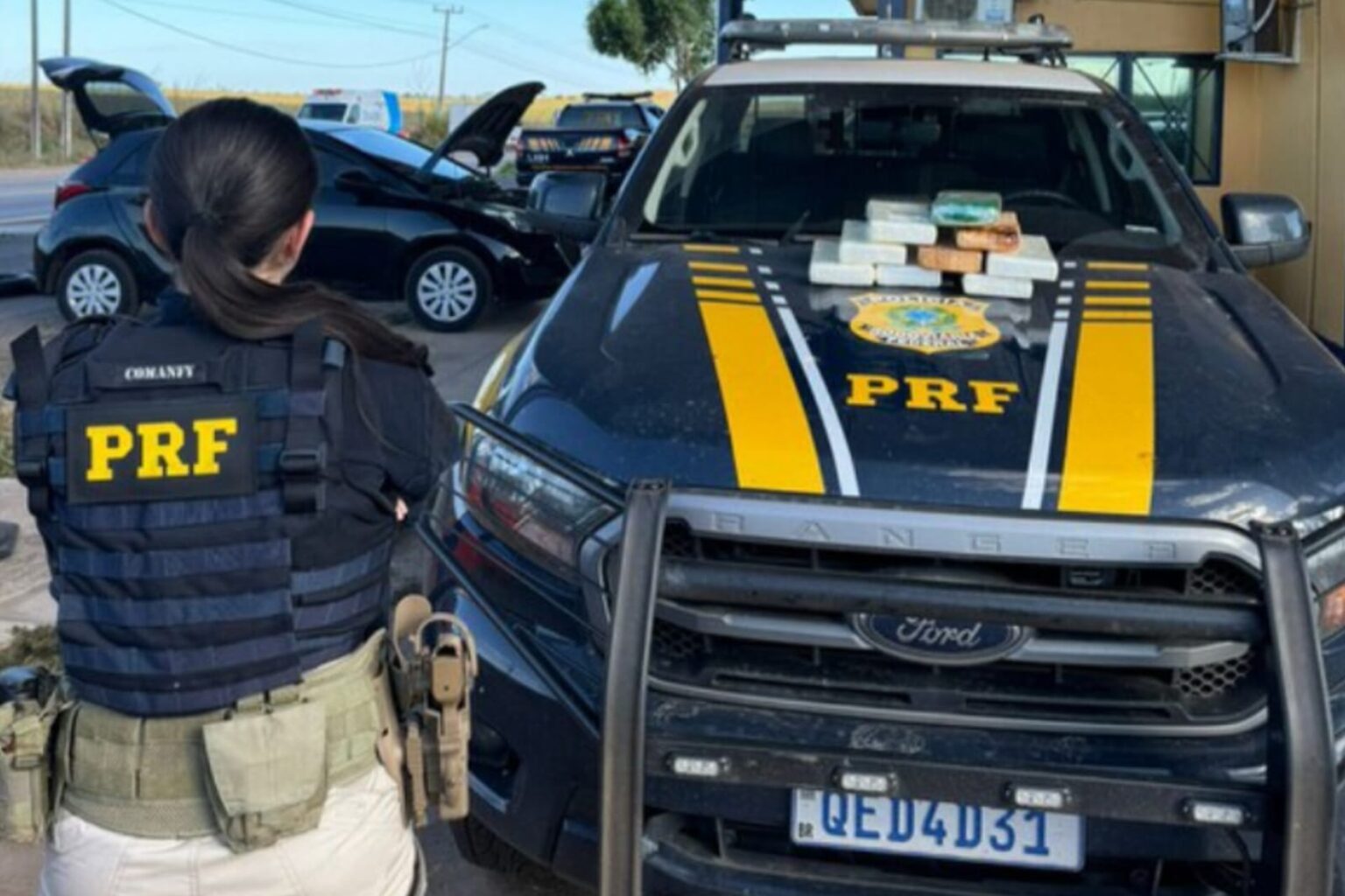 PRF apreende 10 kg de cocaína e recupera veículo roubado em Marabá