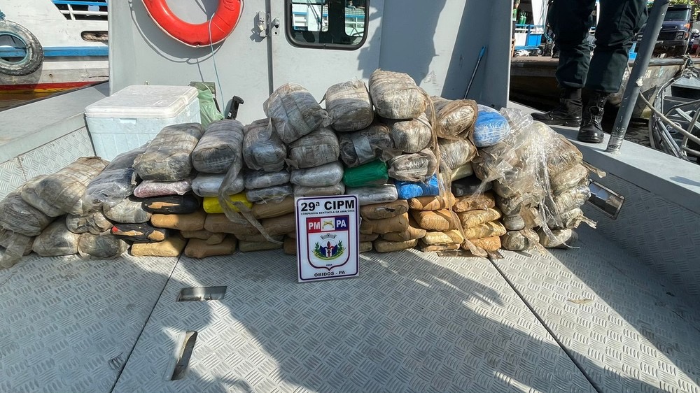 PM apreende grande quantidade de drogas em embarcação no Pará