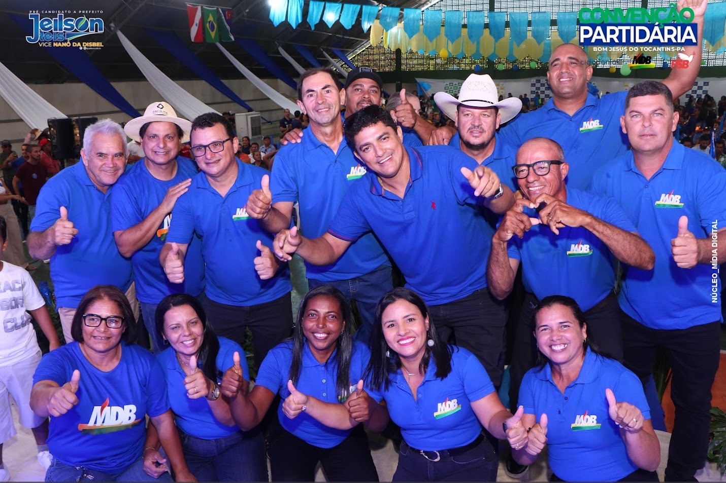 Convenção partidária confirma Jeilson Reis e Nanô da Disbel à Prefeitura de Bom Jesus do Tocantins