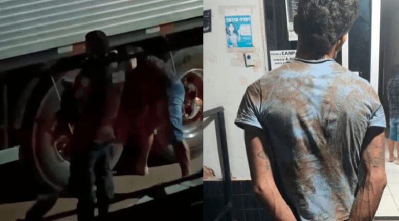 Meliante é encontrado por populares embaixo de carreta após roubar celular no Pará