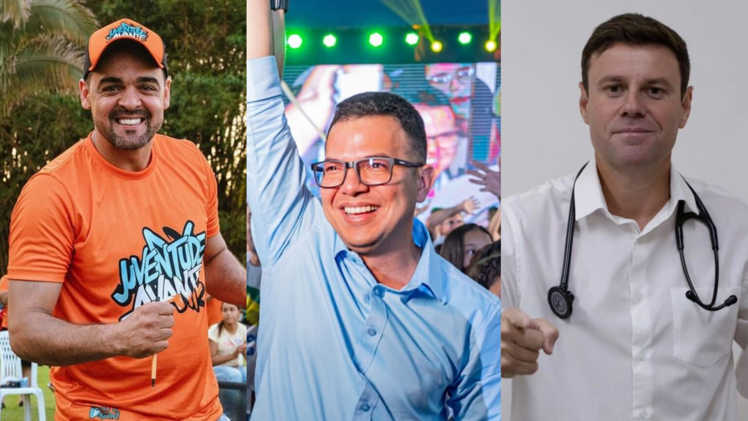Parauapebas: Aurélio Goiano, 62,4%; Rafael Ribeiro, 17,4%; Dr. Felipe, 9,3%