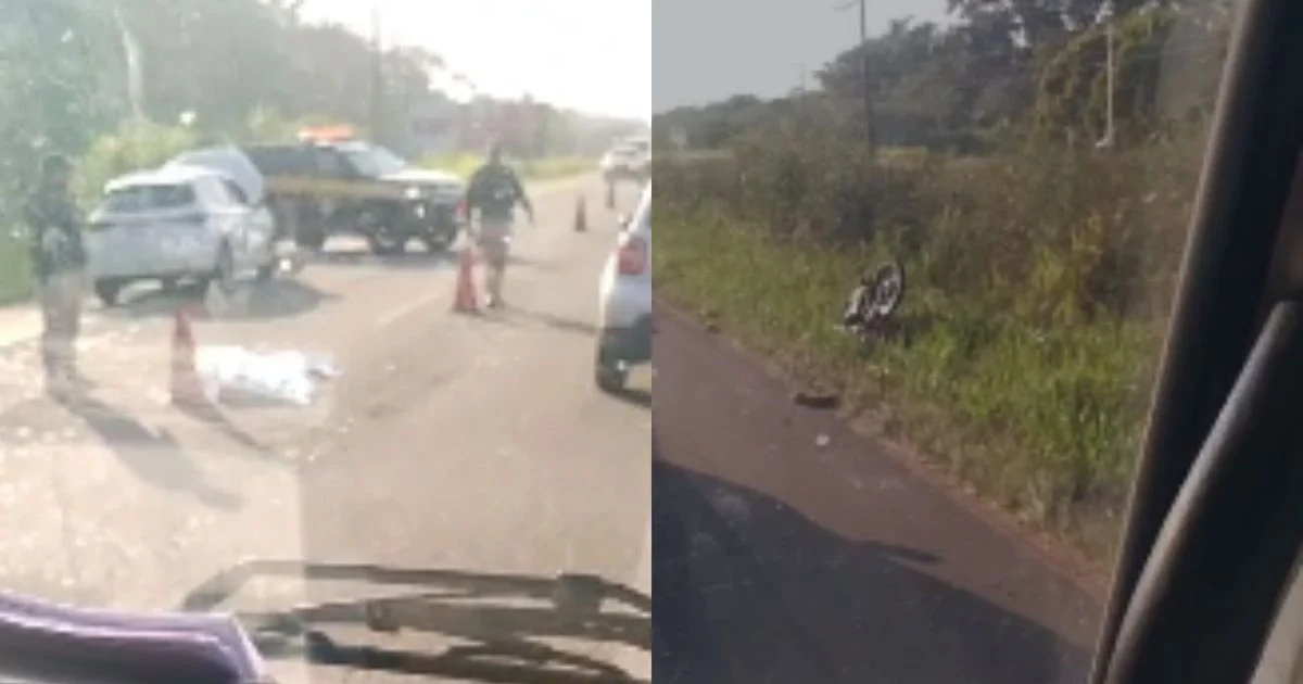 VÍDEO: acidente grave entre carro e motocicleta é registrado no nordeste do Pará
