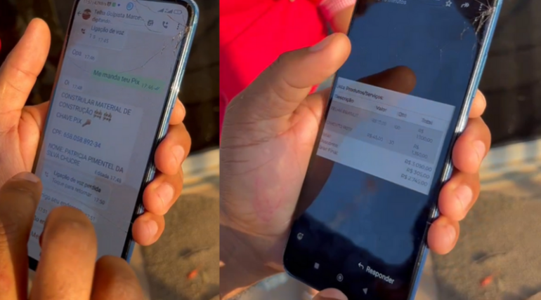 Senhora registra BO após cair em golpe na compra de telhas pelo WhatsApp no Pará