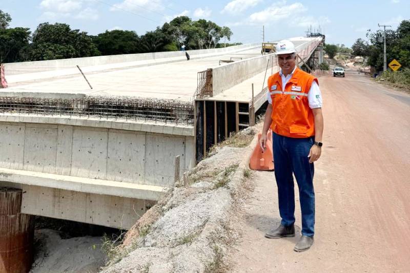 Obras da ponte sobre o alto Rio Capim avançam na região nordeste paraense