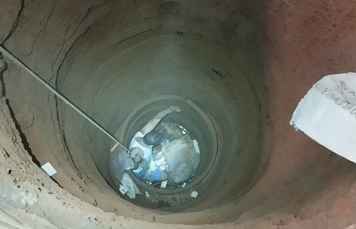 PM resgata homem que caiu em poço de 13 metros de profundidade no Pará