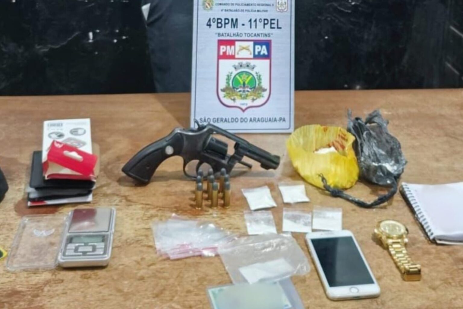 Suspeito de vender drogas é preso após denúncia em São Geraldo do Araguaia