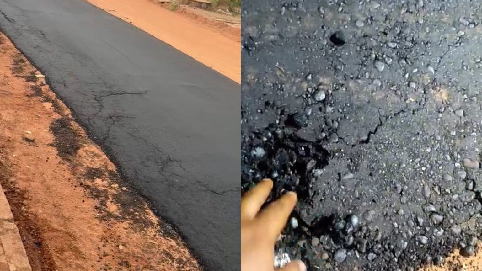 VÍDEO: Moradores denunciam má qualidade de asfalto na zona rural de Itupiranga