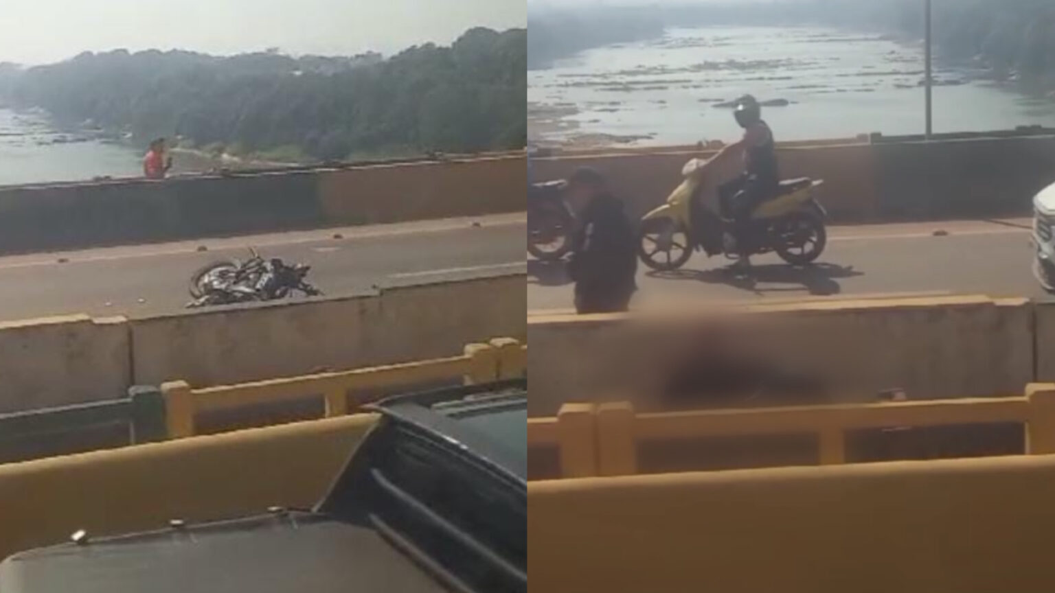 Motociclista morre em acidente na BR-230, sobre a ponte do rio Itacaiunas em Marabá