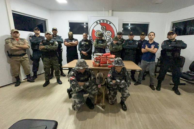 Fiscalização da Base Antônio Lemos apreende 20 tabletes de drogas no Pará