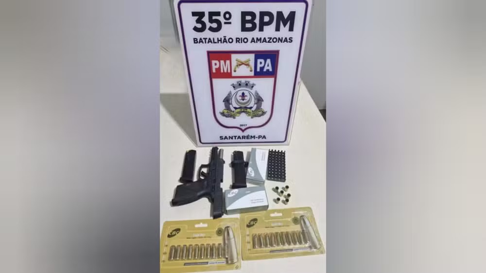 Após denúncias, homem é preso com arma, carregadores e 37 cartuchos no Pará