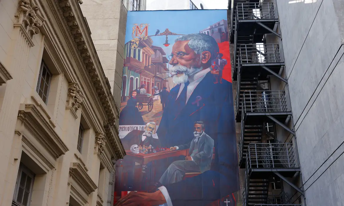 Academia Brasileira de Letras inaugura mural de Machado de Assis