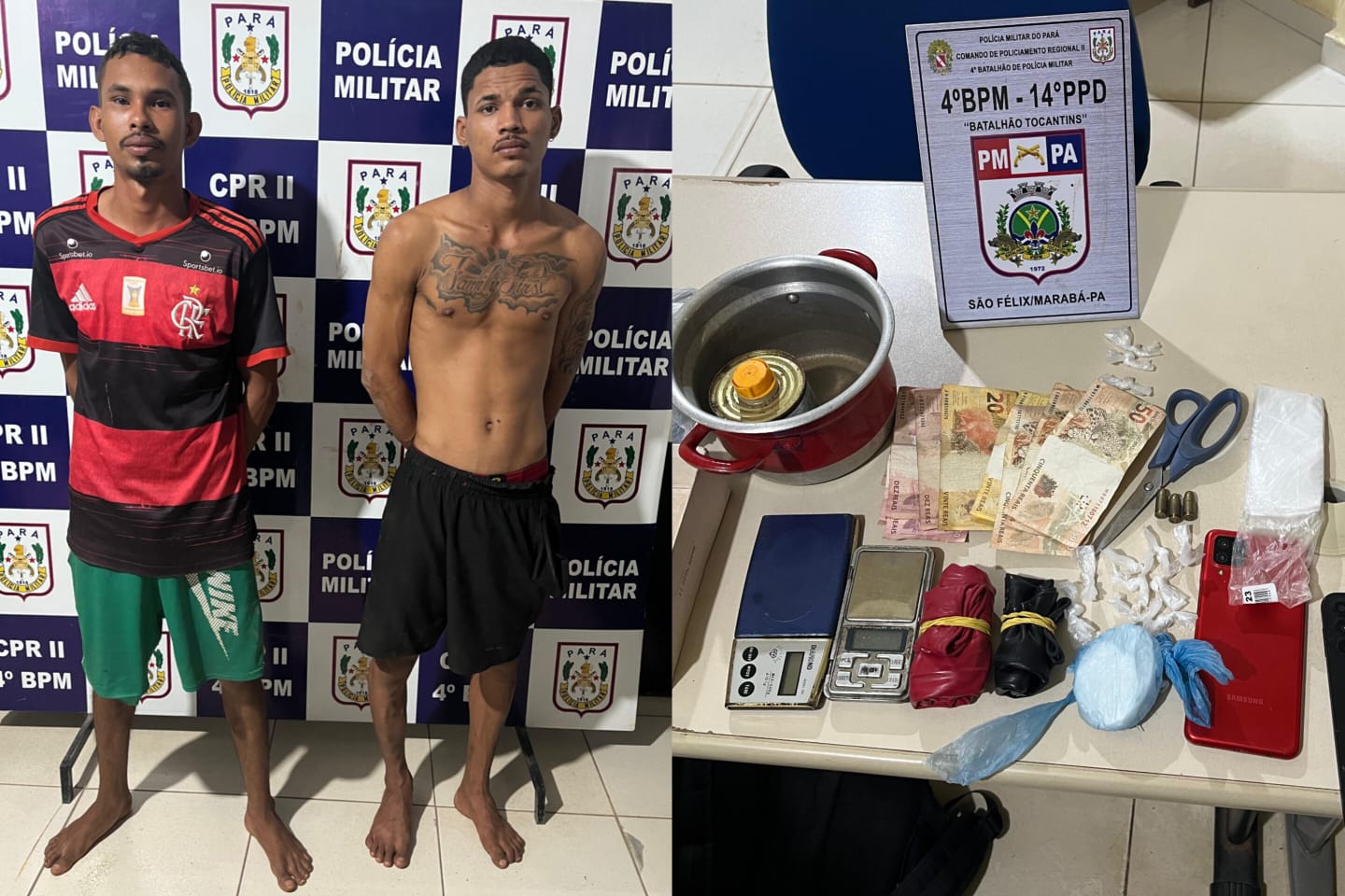 Dupla tenta fugir da PM e acaba presa por tráfico de drogas em Marabá