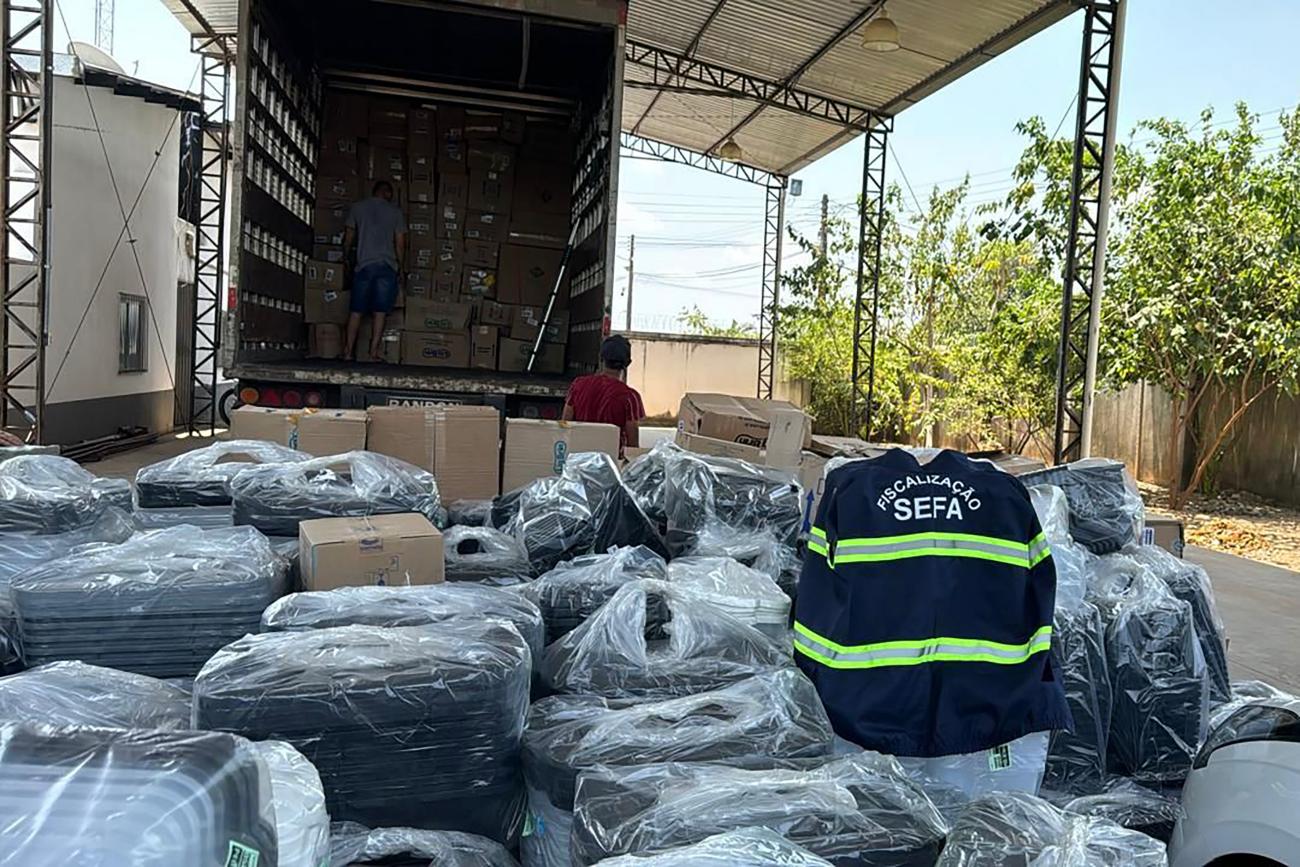 Sefa apreende equipamentos eletrônicos subfaturados em São João do Araguaia
