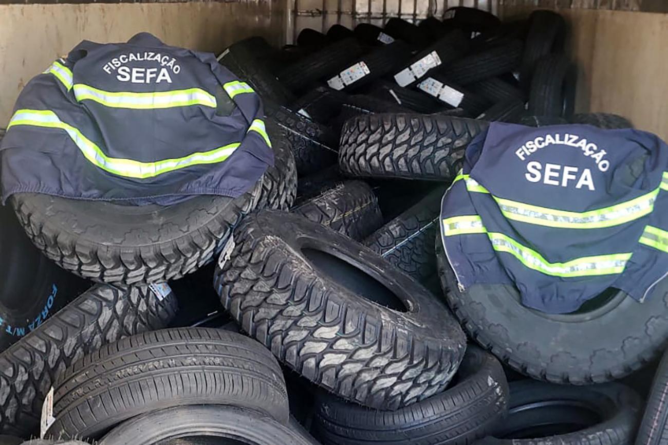 Sefa apreende 152 pneus no Pará