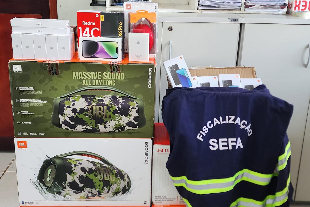 Sefa apreende equipamentos eletrônicos em Conceição do Araguaia