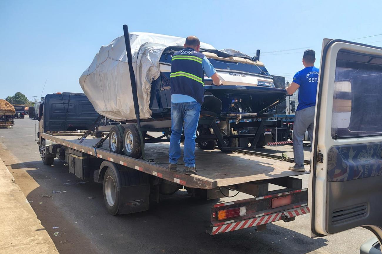 Sefa apreende lancha no valor de R$ 1,2 milhão em Dom Eliseu