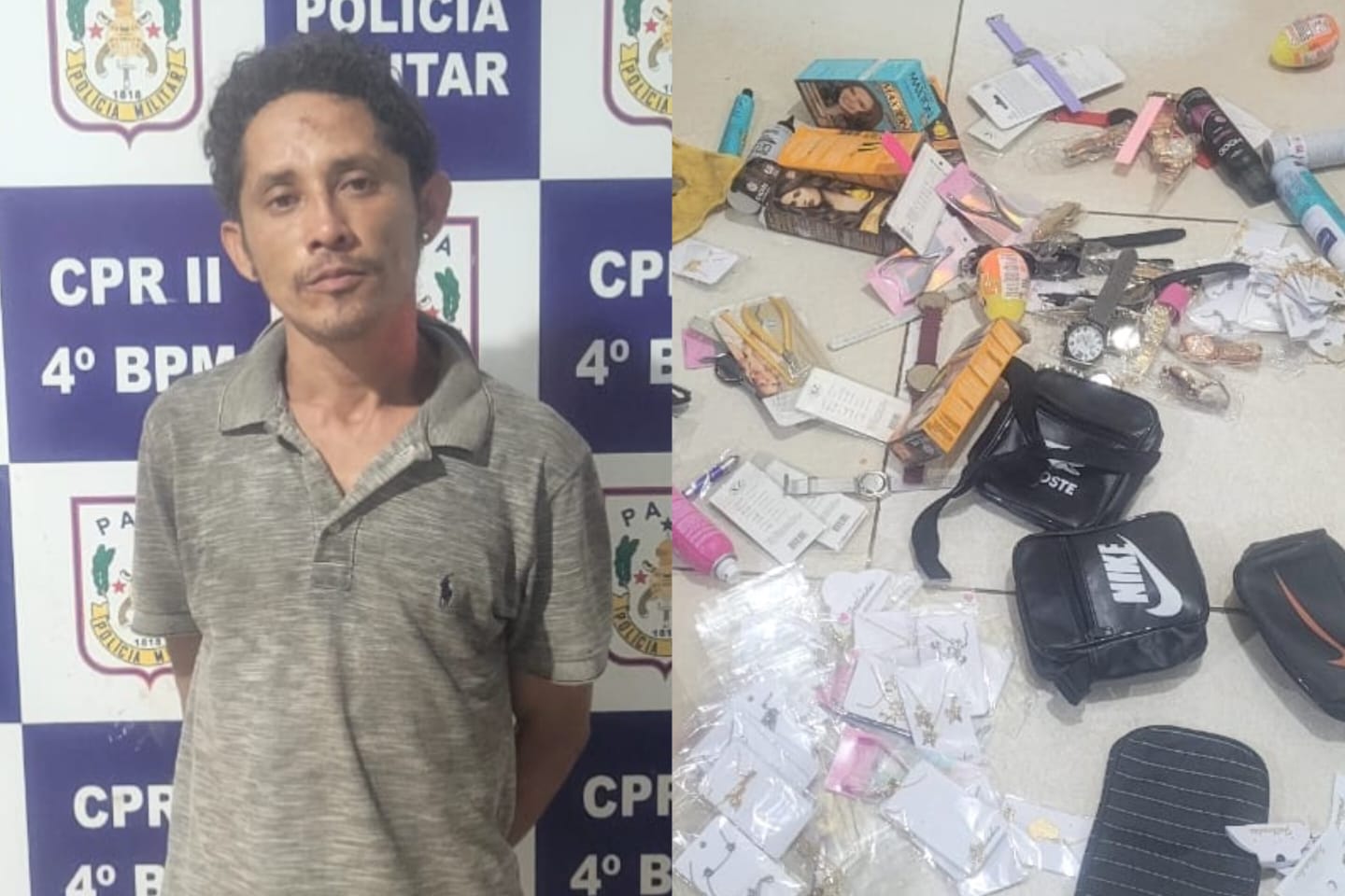 PM prende suspeito de furtar loja em Marabá