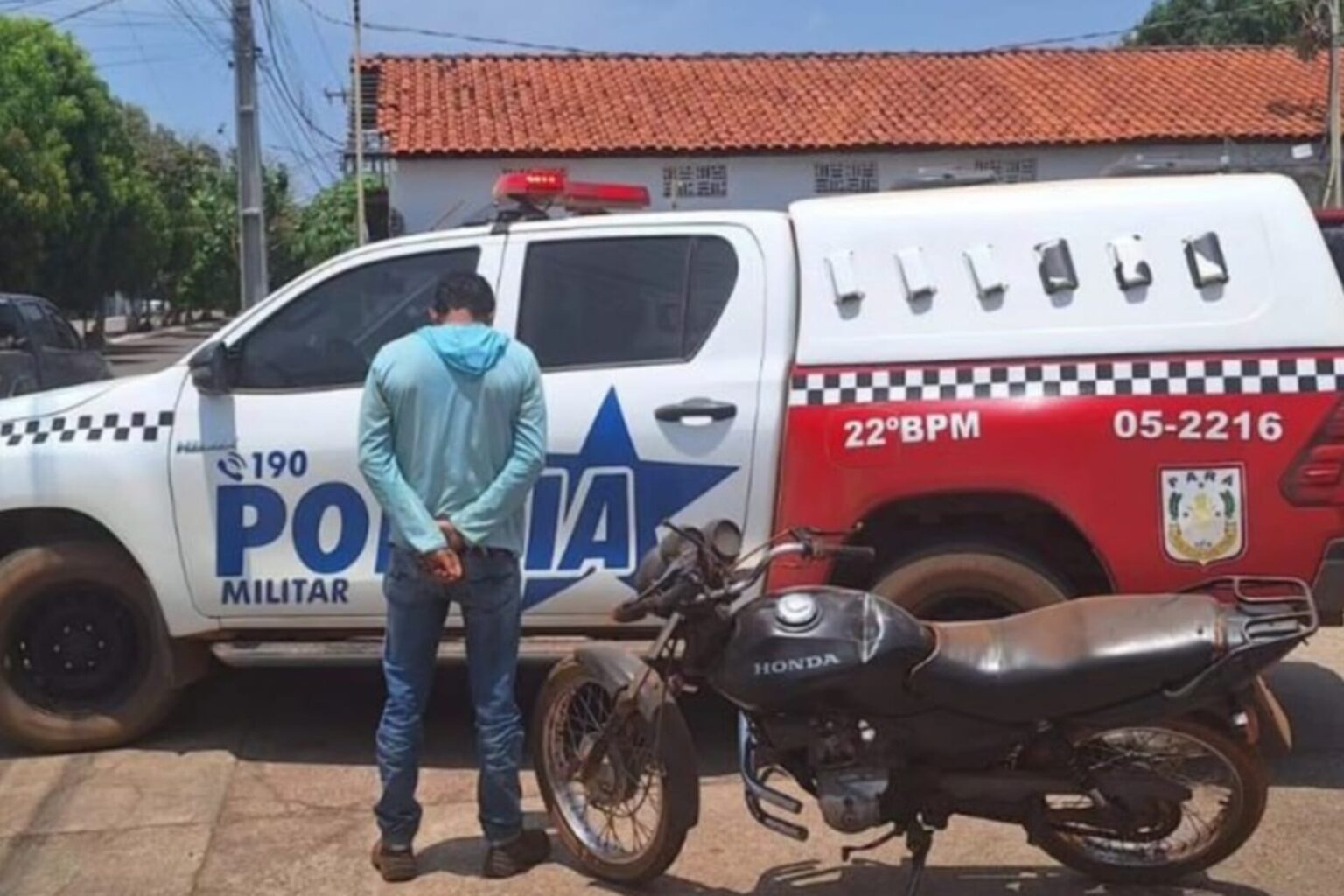 Jovem é preso com moto furtada em Conceição do Araguaia