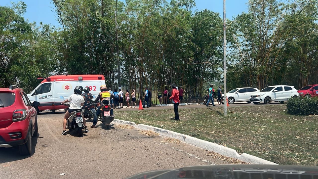 Casal é vítima de grave acidente de moto no Bambuzal, em Marabá