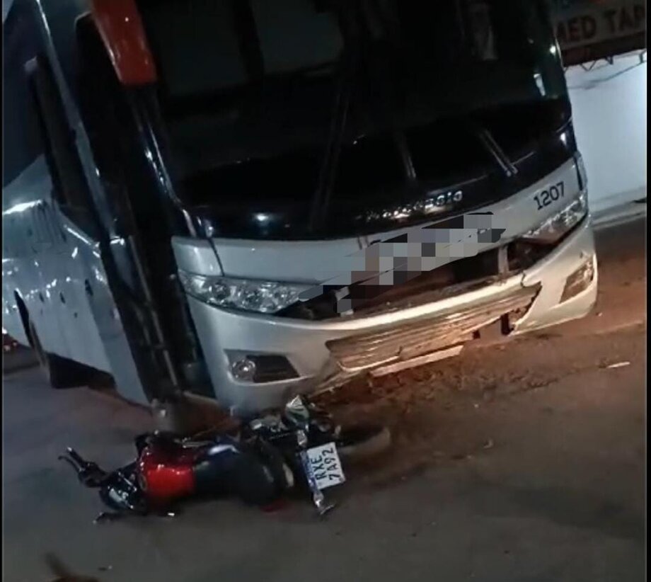 Jovem morre após colisão entre ônibus e motocicleta no Pará