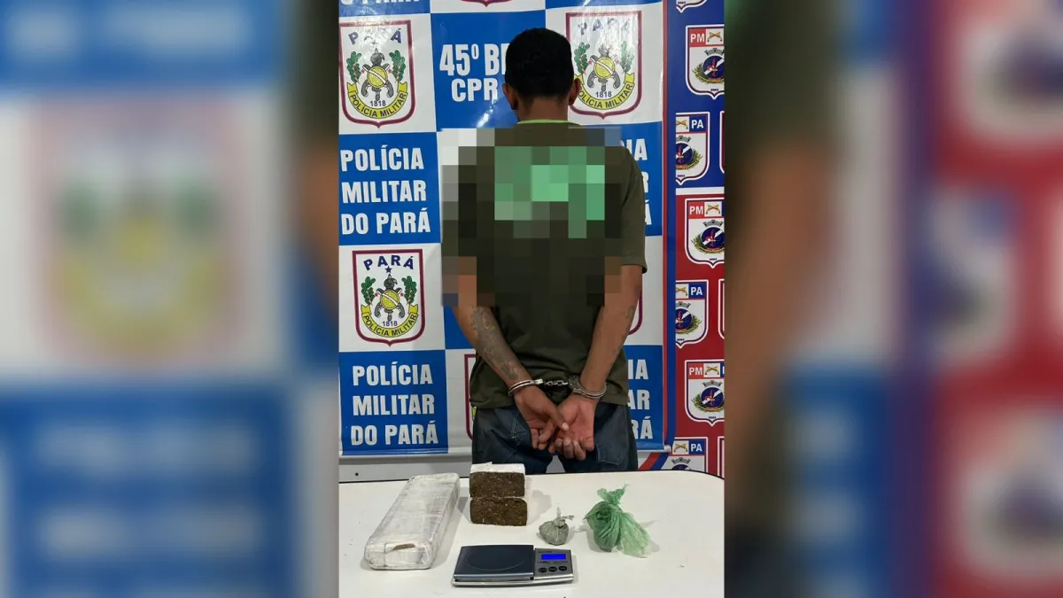 Homem é preso em flagrante com mais de um quilo de maconha no Pará