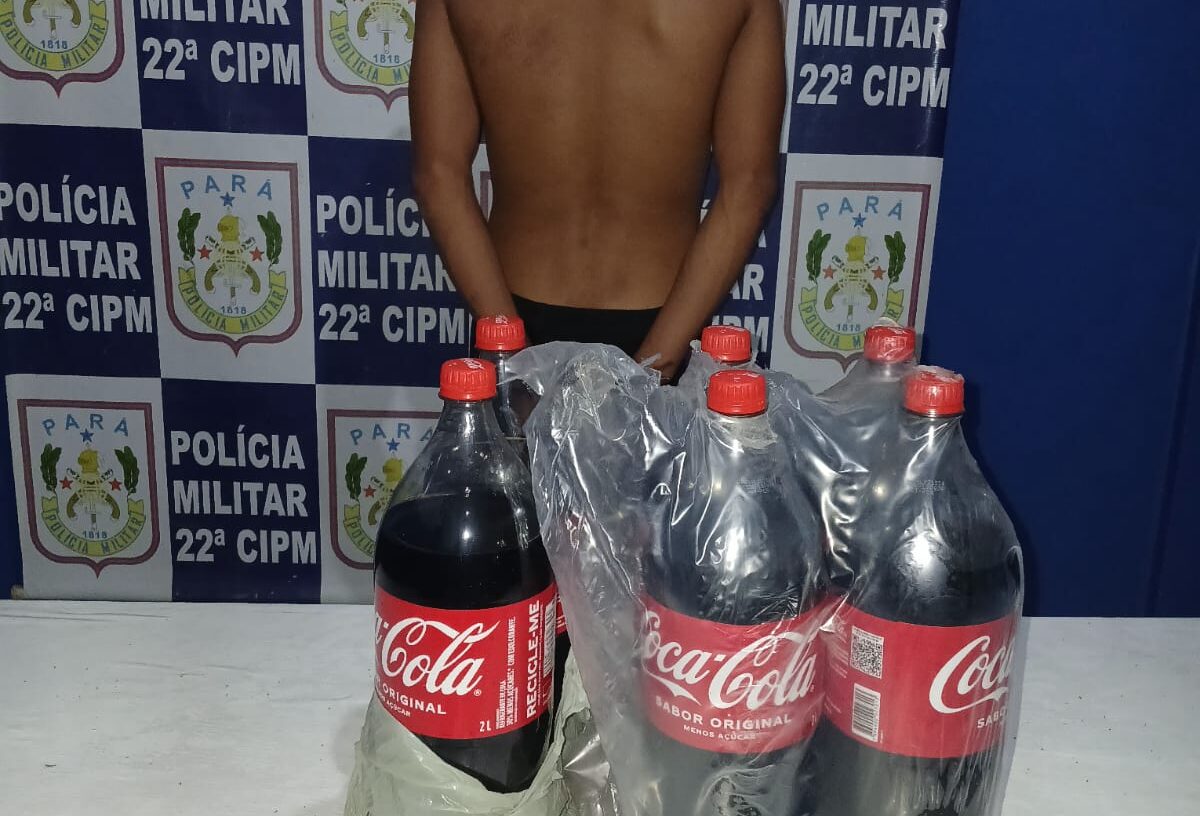 Homem é preso após furtar fardo de refrigerante no interior do Pará