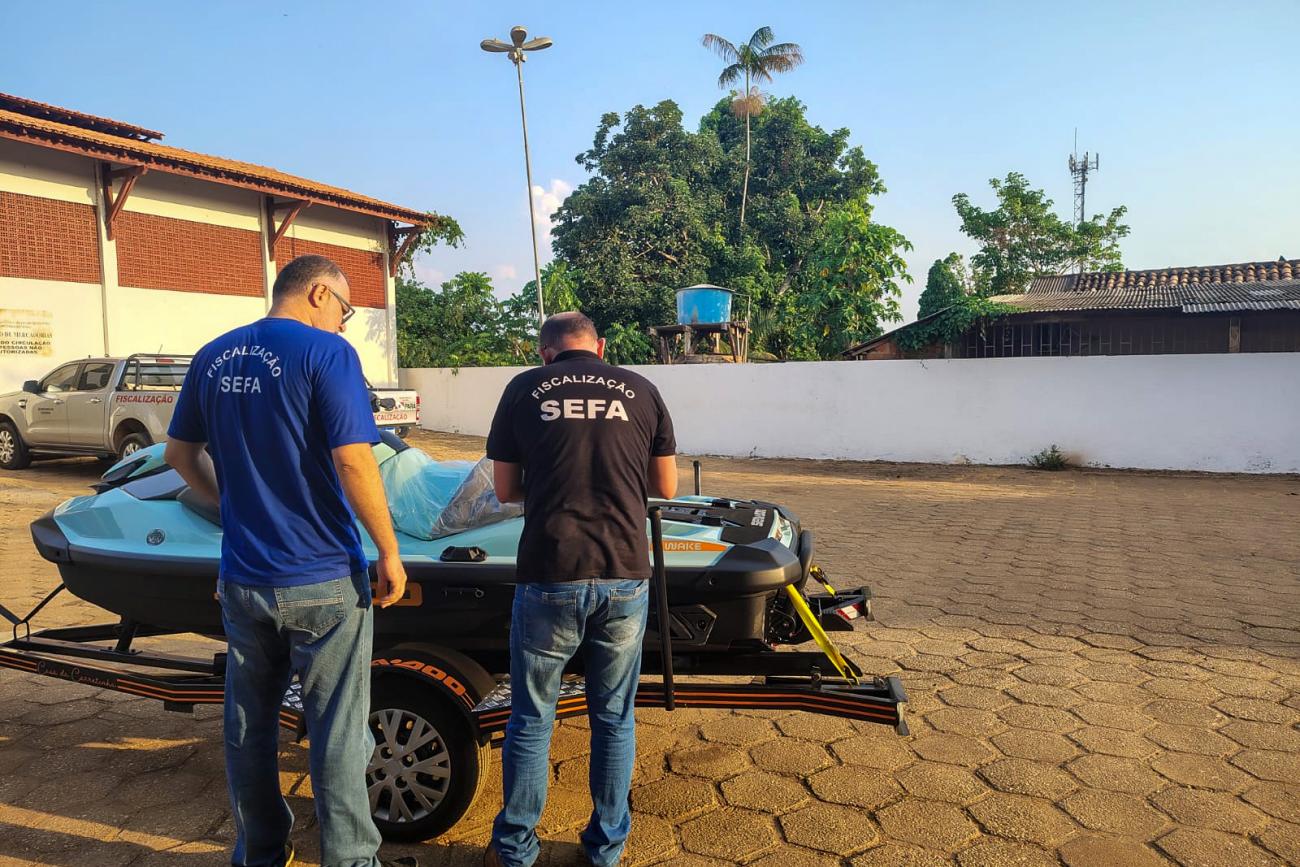 Fiscalização apreende um jet ski e quatro veículos com notas fiscais irregulares no Pará