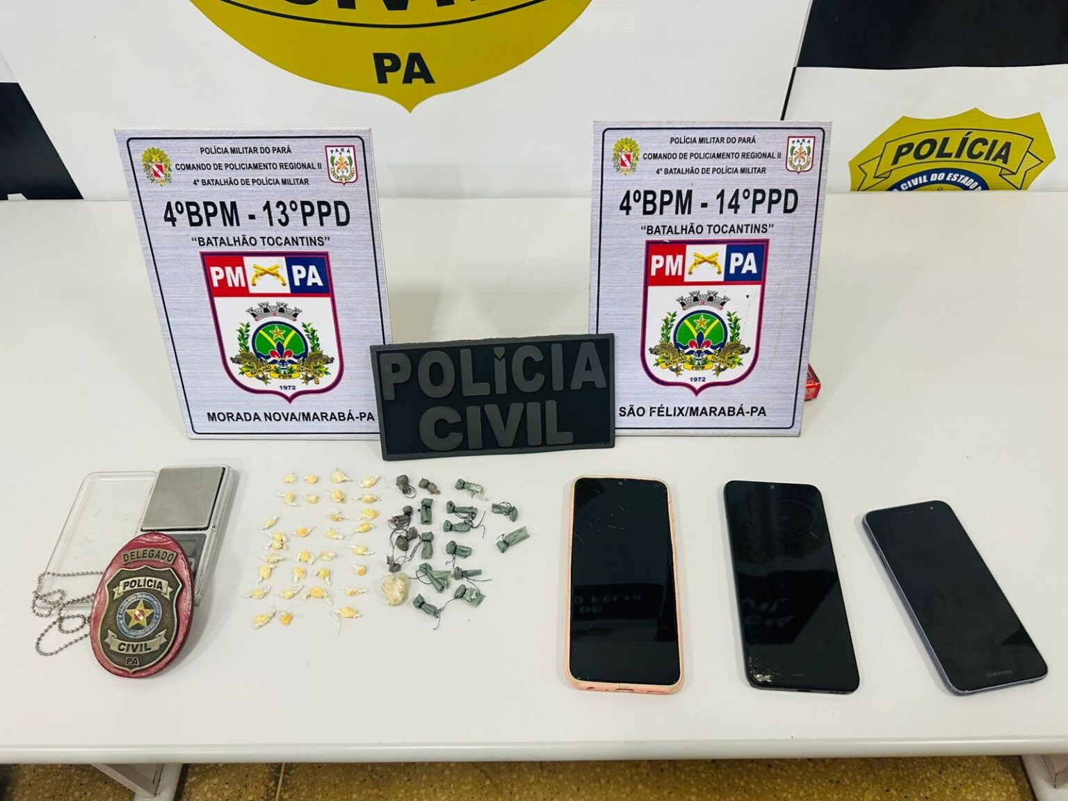 Polícia Militar prende suspeitos por tráfico de drogas e receptação no Residencial Tiradentes, em Marabá