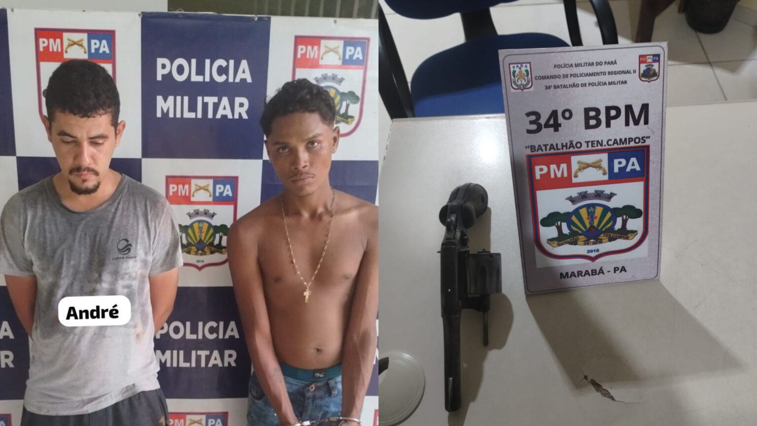 Dupla é presa por porte ilegal de arma de fogo em Marabá