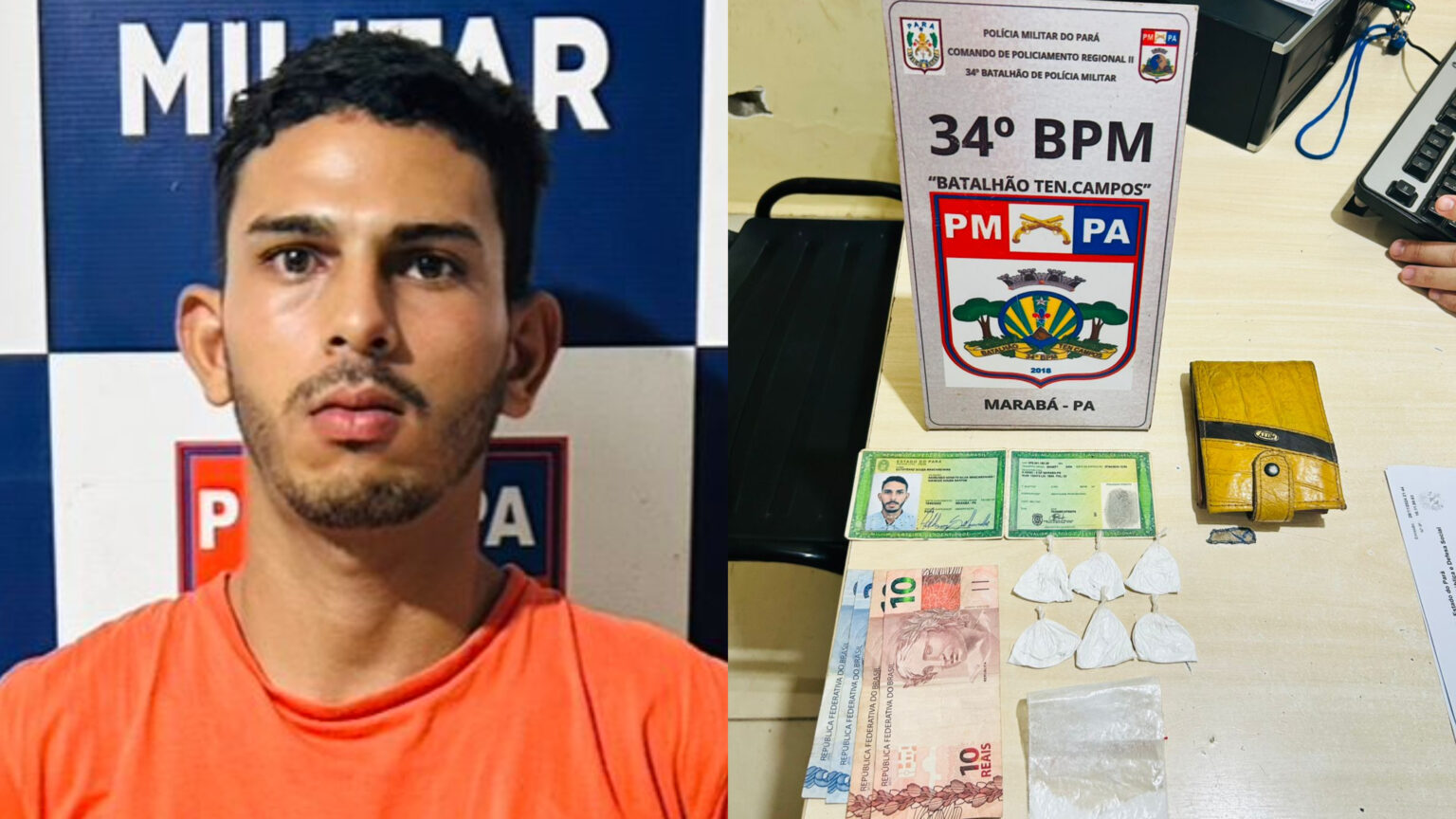 Homem é preso por suspeita de tráfico de drogas em Marabá