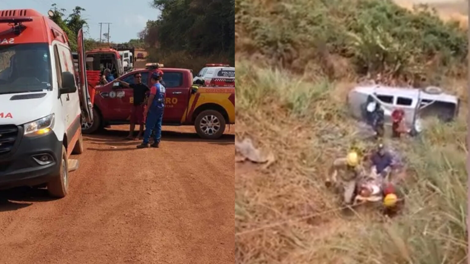 Caminhonete despenca em ribanceira e deixa vítima em estado grave no sudeste do Pará