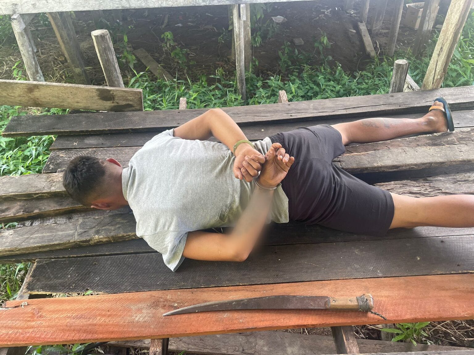 PM prende acusado de ameaçar matar a mulher com terçado no Pará
