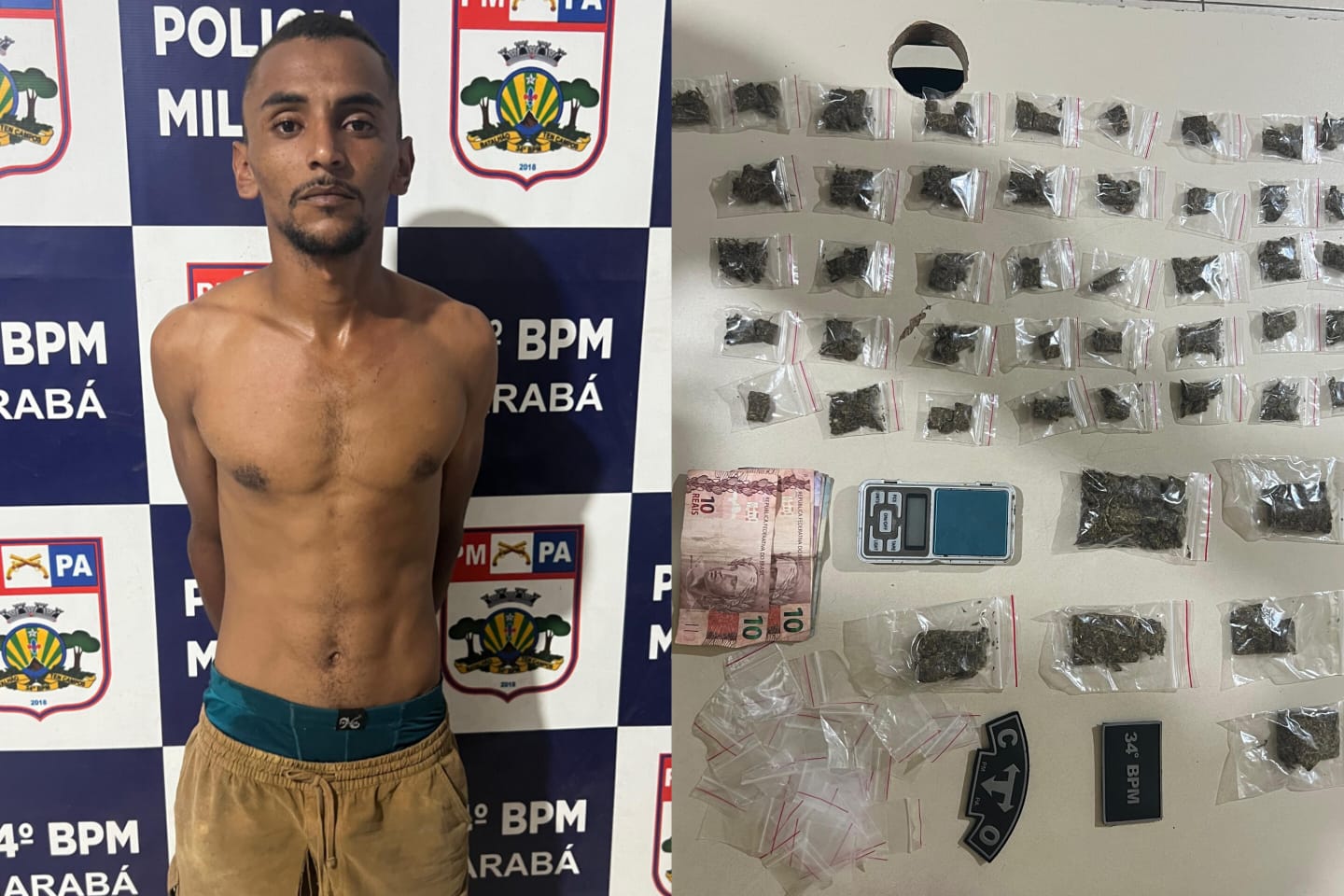 Suspeito de comercializar drogas é preso em Marabá