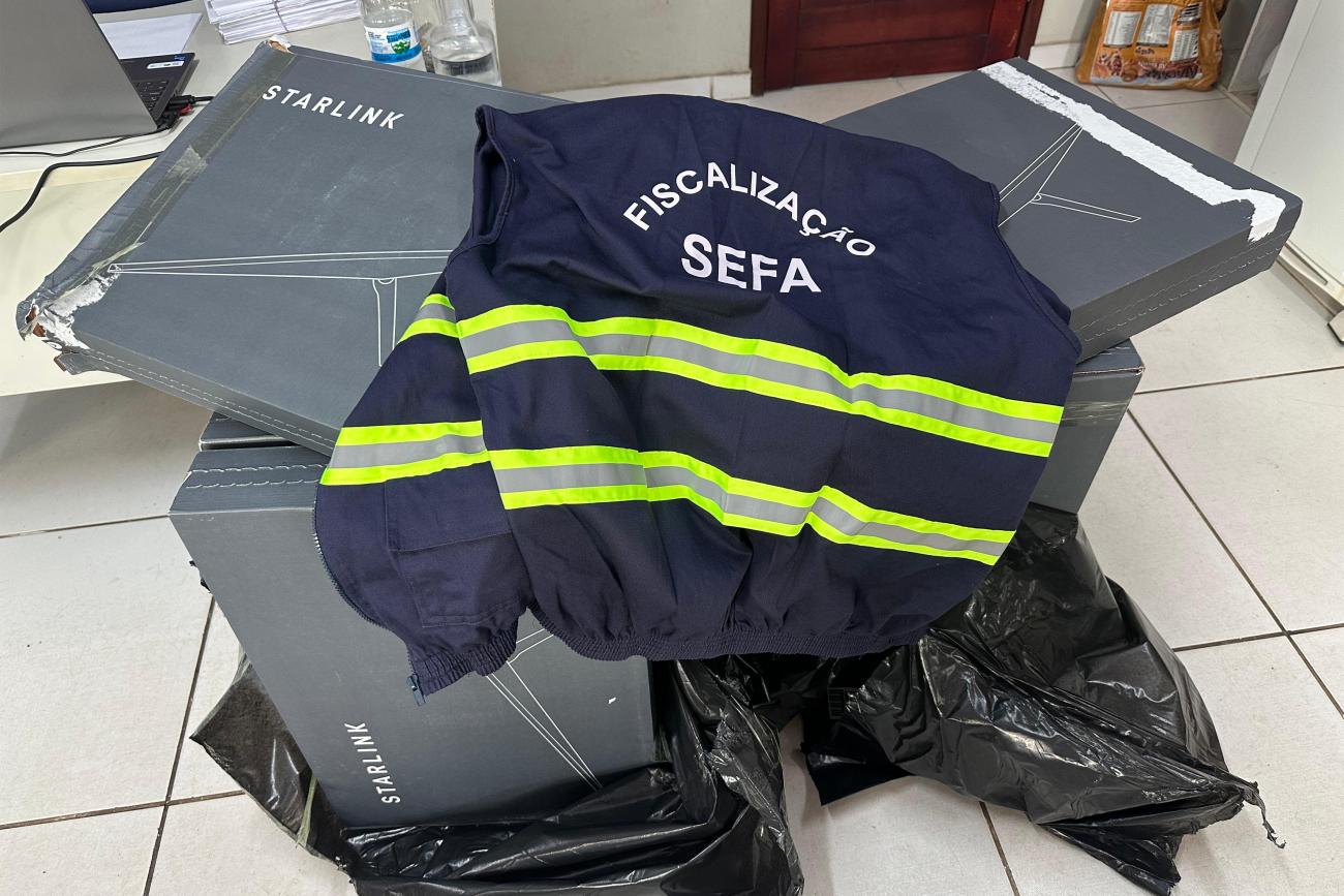 Sefa apreende kits de internet via satélite em Conceição do Araguaia