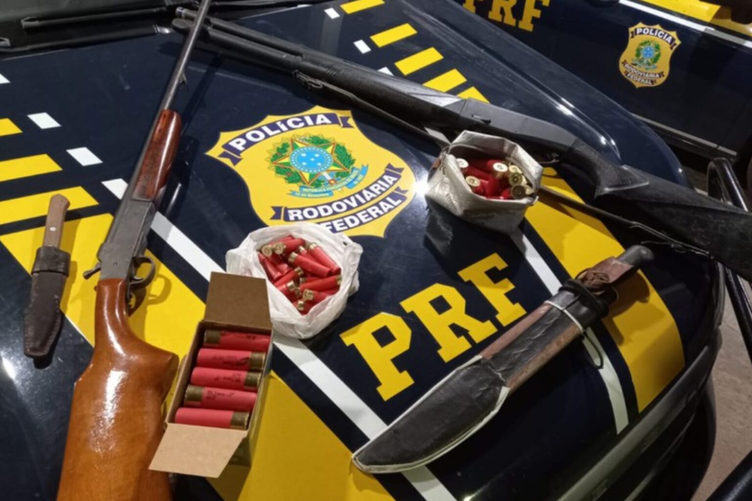 PRF apreende armas e munições na BR-010