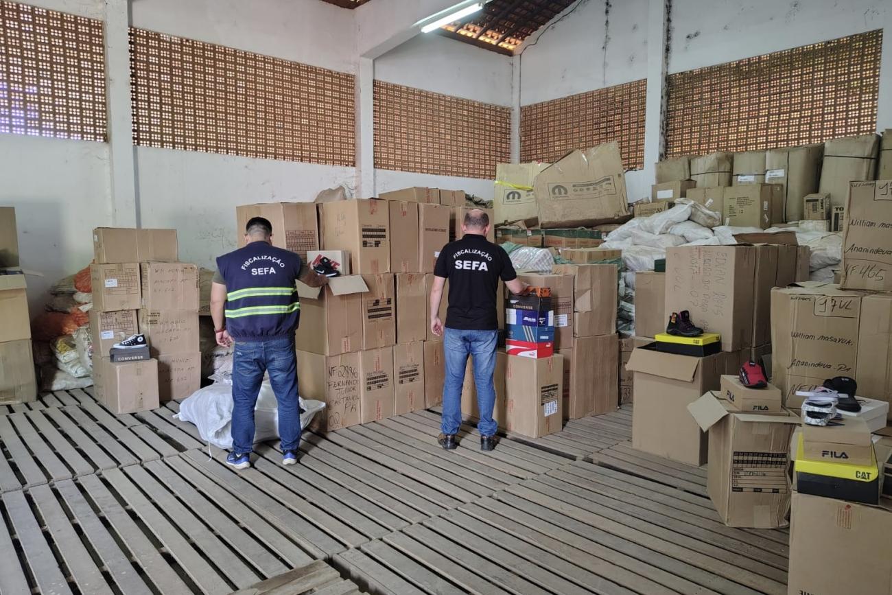 Sefa apreende mais de 10 mil calçados falsificados em Dom Eliseu